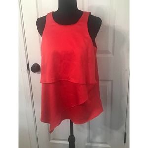 ALFANI  Women Layered Tunic Tank Asymmetrical Blouse,   Size 6